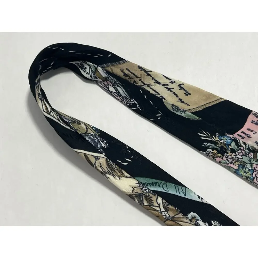Vintage 1995 Nicole Miller Father of the Bride Wedding Theme Silk Neck Tie
